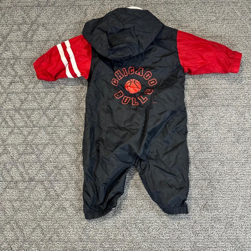 Nike Chicago Bulls Baby Boys Romper Tracksuit Jacket Hooded 6 9 Months - Picture 3 of 5